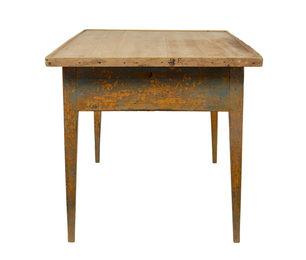 Mid 19th Century Original Paint Swedish Pine Bakers Table — image 5