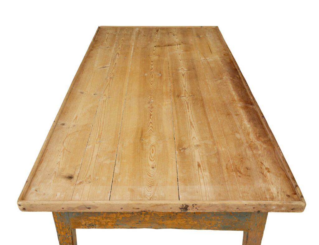 Mid 19th Century Original Paint Swedish Pine Bakers Table — image 4