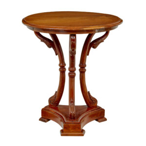Early 20th Century Carved Teak Side Table — thumbnail 2