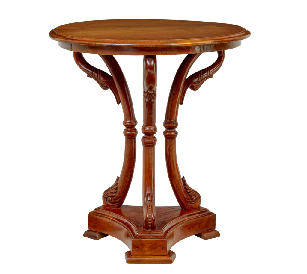 Early 20th Century Carved Teak Side Table