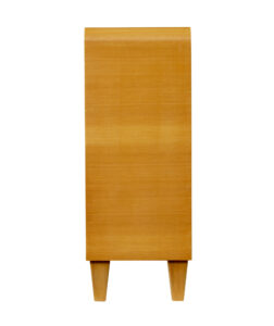 Scandinavian Elm and Burr Low Open Bookcase — thumbnail 6