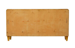 Scandinavian Elm and Burr Low Open Bookcase — thumbnail 5