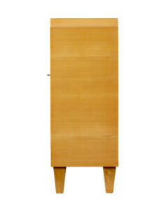 Scandinavian Elm and Burr Low Open Bookcase — thumbnail 4