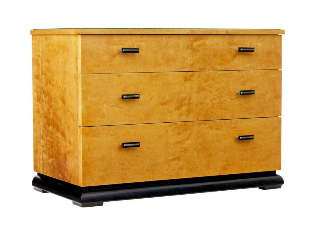 Scandinavian Art Deco Birch Chest of Drawers