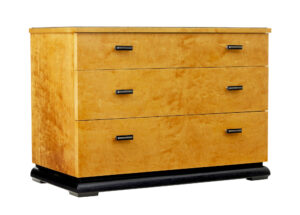 SCANDINAVIAN ART DECO BIRCH CHEST OF DRAWERS