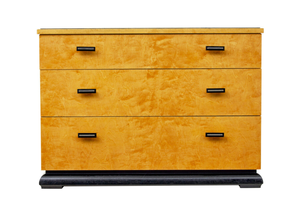 Scandinavian Art Deco Birch Chest of Drawers — image 9