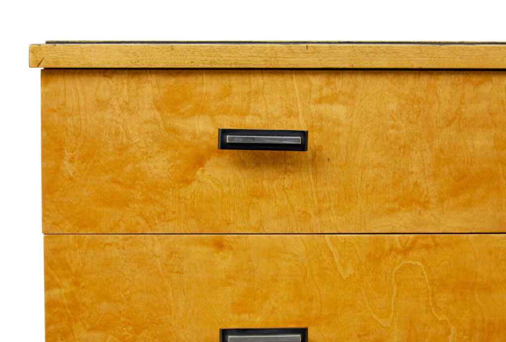 Scandinavian Art Deco Birch Chest of Drawers — image 4