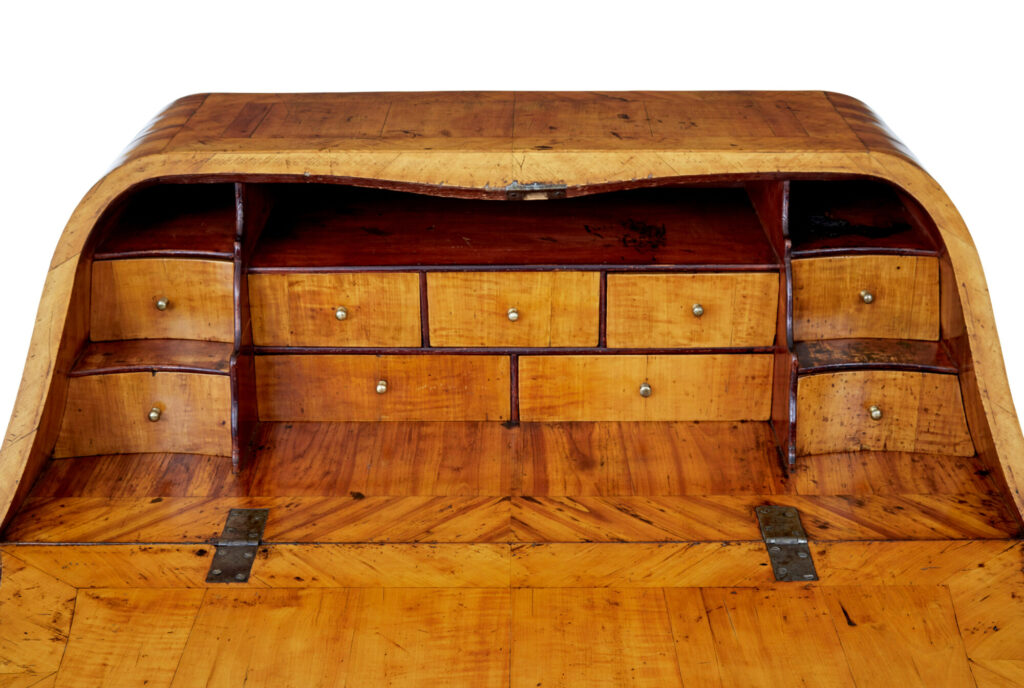 Rococo 18th Century Yew and Elm Bureau Desk — image 12