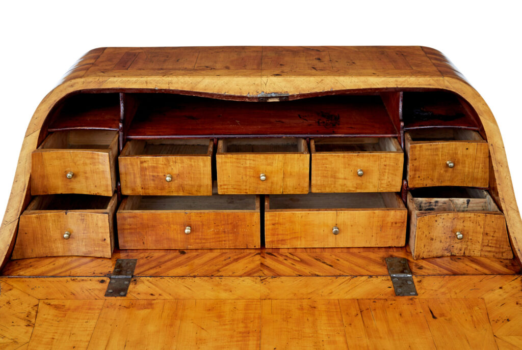 Rococo 18th Century Yew and Elm Bureau Desk — image 11