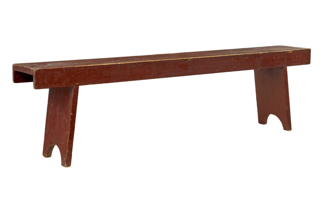 19th Century Swedish Painted Pine Bench