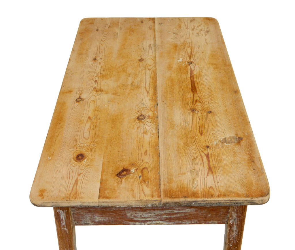 19th Century Swedish Scraped Pine Side Table — image 2