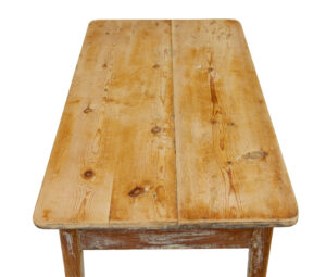 19th Century Swedish Scraped Pine Side Table — thumbnail 2