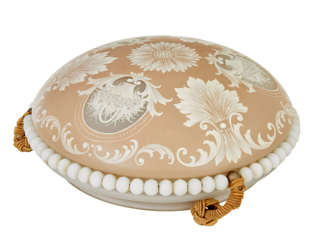 Mid Century Wedgwood Inspired Scandinavian Pendant Light — image 7