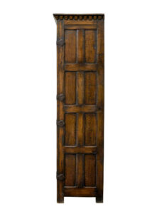 Mid Century Gothic Revival Carved Oak Hall Cupboard — thumbnail 7
