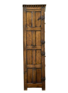 Mid Century Gothic Revival Carved Oak Hall Cupboard — thumbnail 5