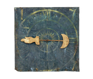 18TH CENTURY SWEDISH TURRET CLOCK FACE AND MOVEMENT ROSENDAL PALACE