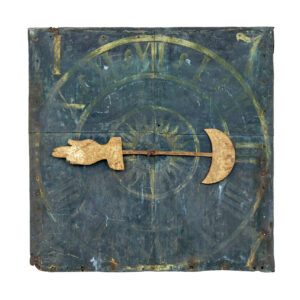 18TH CENTURY SWEDISH TURRET CLOCK FACE AND MOVEMENT ROSENDAL PALACE