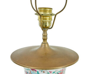Pair of Early 20th Large Chinese Cantonese Vase Lamps — thumbnail 7
