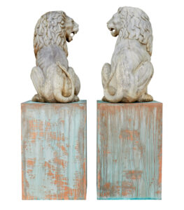 Pair of Mid 20th Century Carved Solid Wood Lions — thumbnail 10
