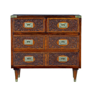 MID 20TH CENTURY CARVED CHEST OF DRAWERS BY FAZAL RAHIM & BROS