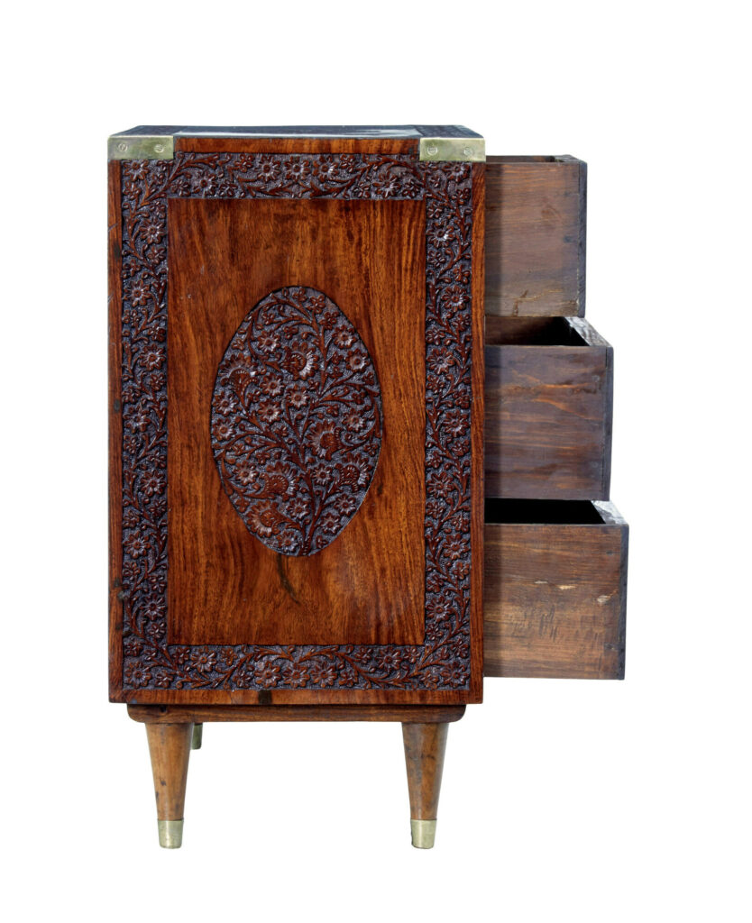 Mid 20th Century Carved Chest of Drawers by Fazal Rahim &Amp; Bros — image 5