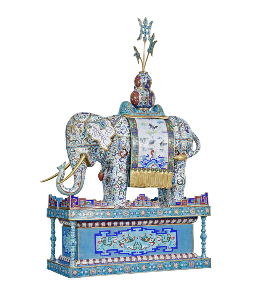 Early 20th Century Large Chinese Cloisonne Enamel Elephant