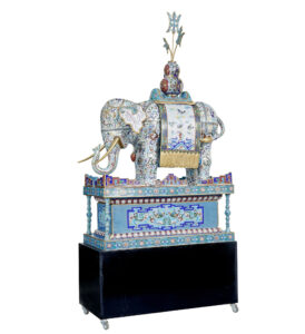 Early 20th Century Large Chinese Cloisonne Enamel Elephant — thumbnail 14
