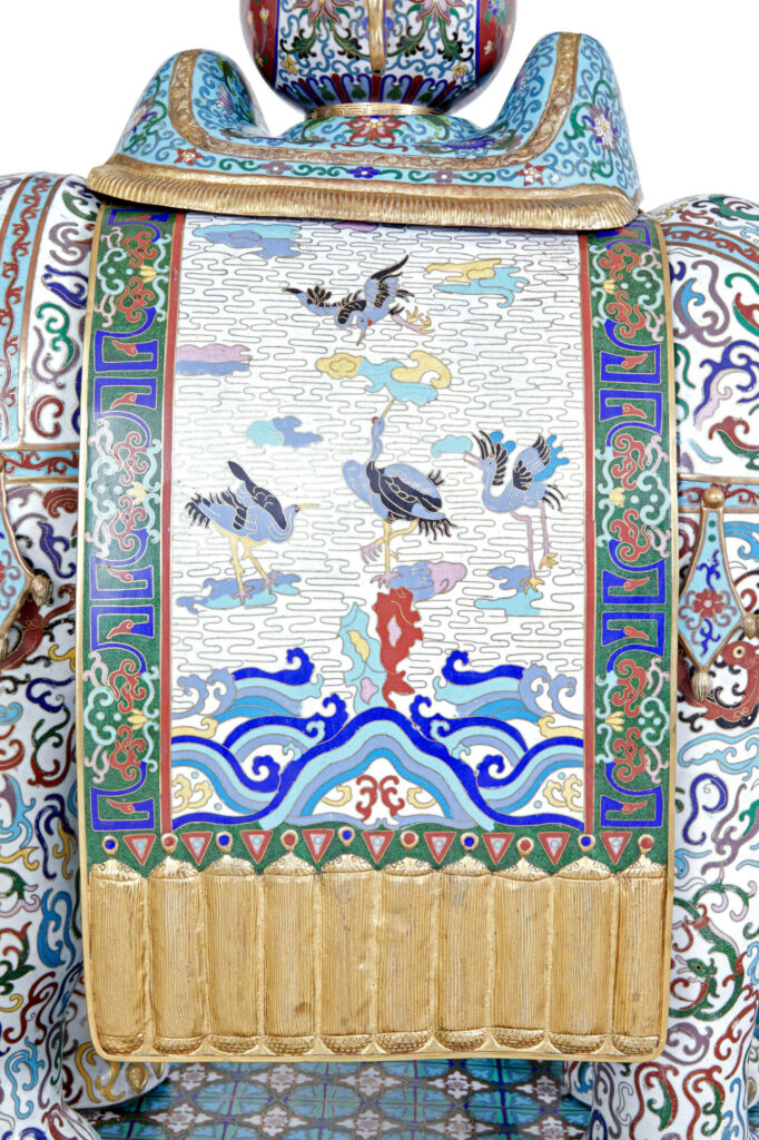 Early 20th Century Large Chinese Cloisonne Enamel Elephant — image 9