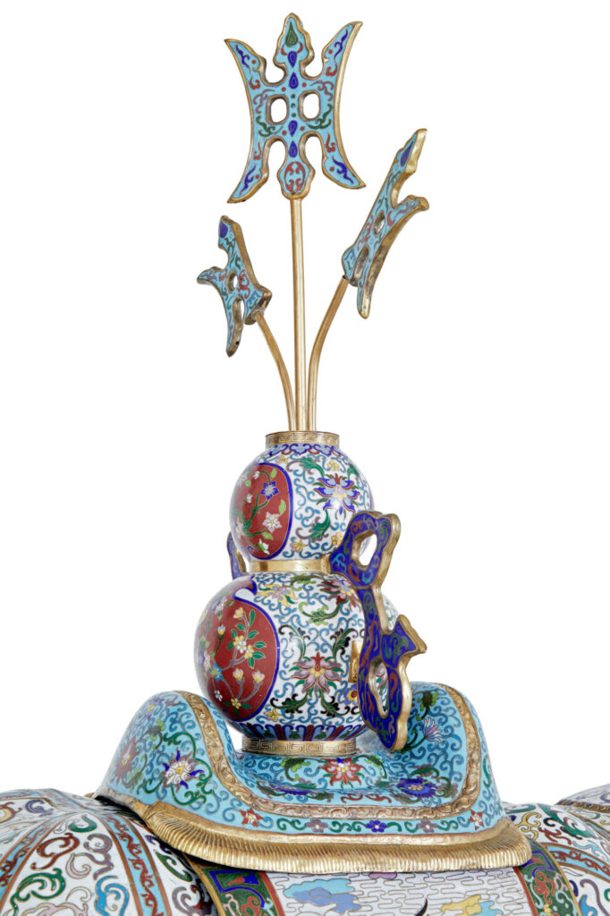 Early 20th Century Large Chinese Cloisonne Enamel Elephant — image 6