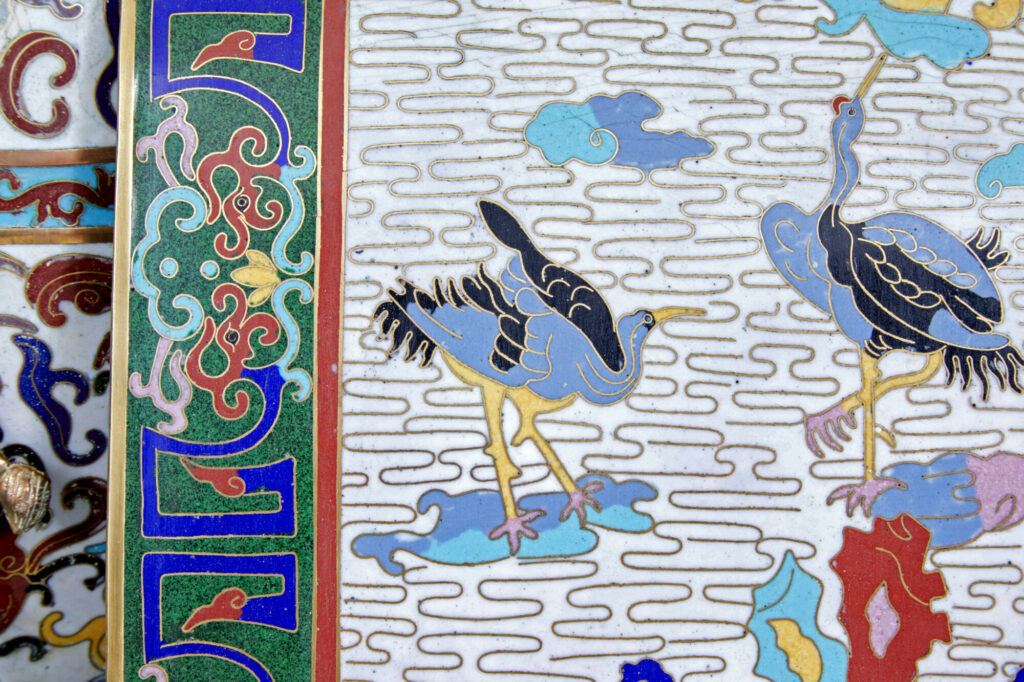Early 20th Century Large Chinese Cloisonne Enamel Elephant — image 3