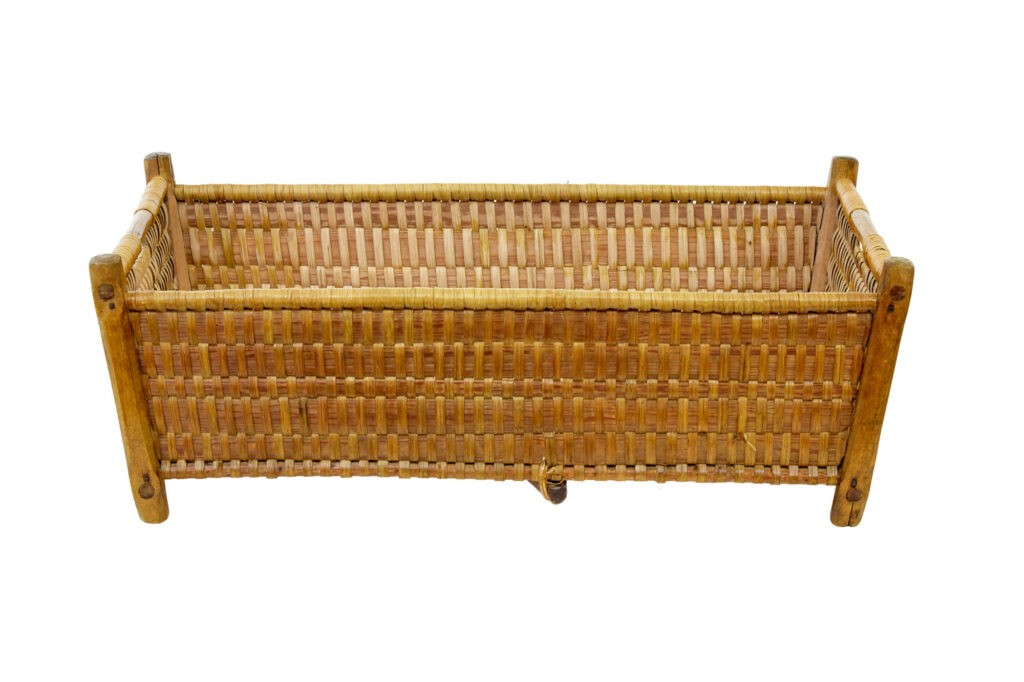 19th Century Scandinavian Woven Pine Basket — image 7