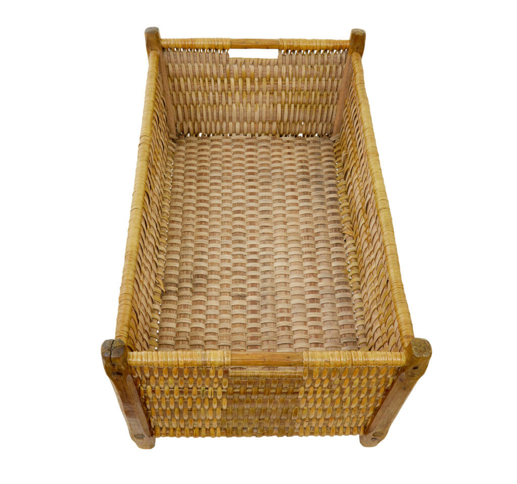 19th Century Scandinavian Woven Pine Basket — image 3