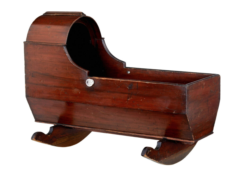 Victorian Painted Pine Canopy Top Cradle — image 7