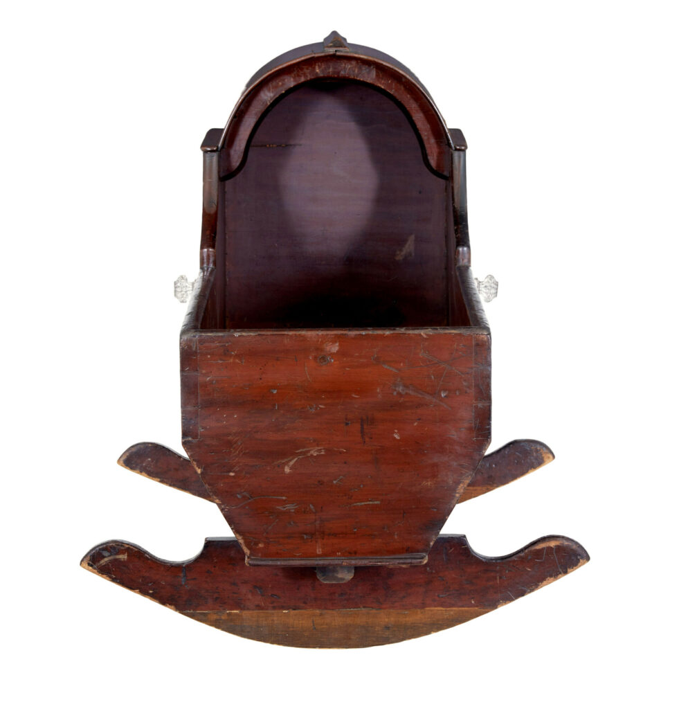 Victorian Painted Pine Canopy Top Cradle — image 6