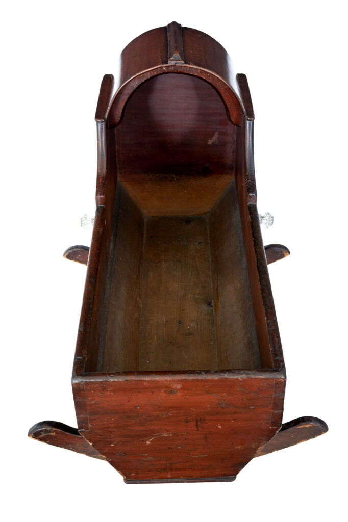 Victorian Painted Pine Canopy Top Cradle — image 3