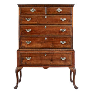 LATE 17TH CENTURY WILLIAM AND MARY WALNUT CHEST ON STAND