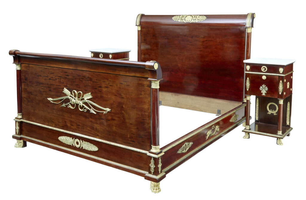 Impressive 19th Century French Empire Revival 5 Piece Bedroom Suite — image 29