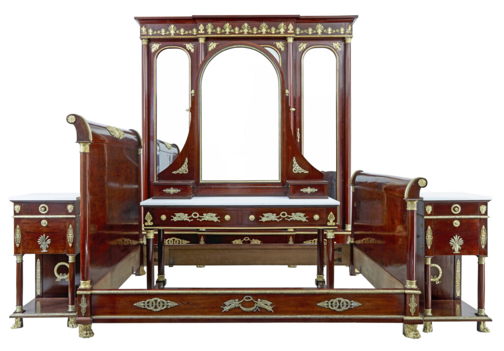 Impressive 19th Century French Empire Revival 5 Piece Bedroom Suite — image 2