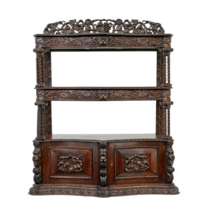 19TH CENTURY PROFUSELY CARVED VICTORIAN OAK BUFFET
