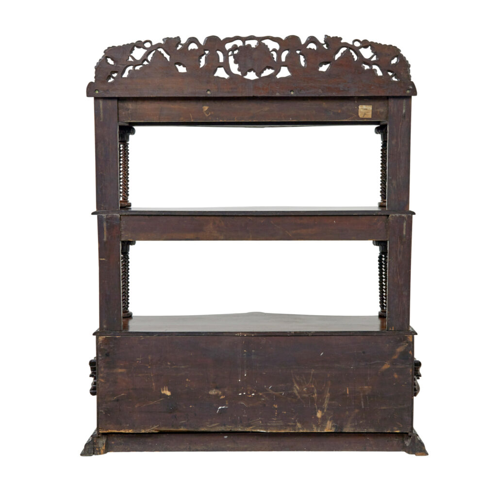 19th Century Profusely Carved Victorian Oak Buffet — image 7