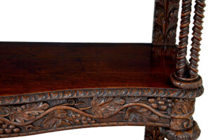 19th Century Profusely Carved Victorian Oak Buffet — thumbnail 4