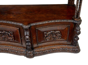 19th Century Profusely Carved Victorian Oak Buffet — thumbnail 3
