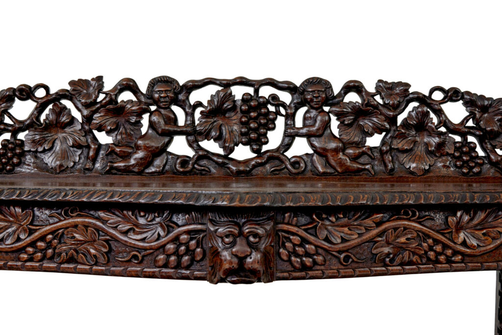 19th Century Profusely Carved Victorian Oak Buffet — image 2