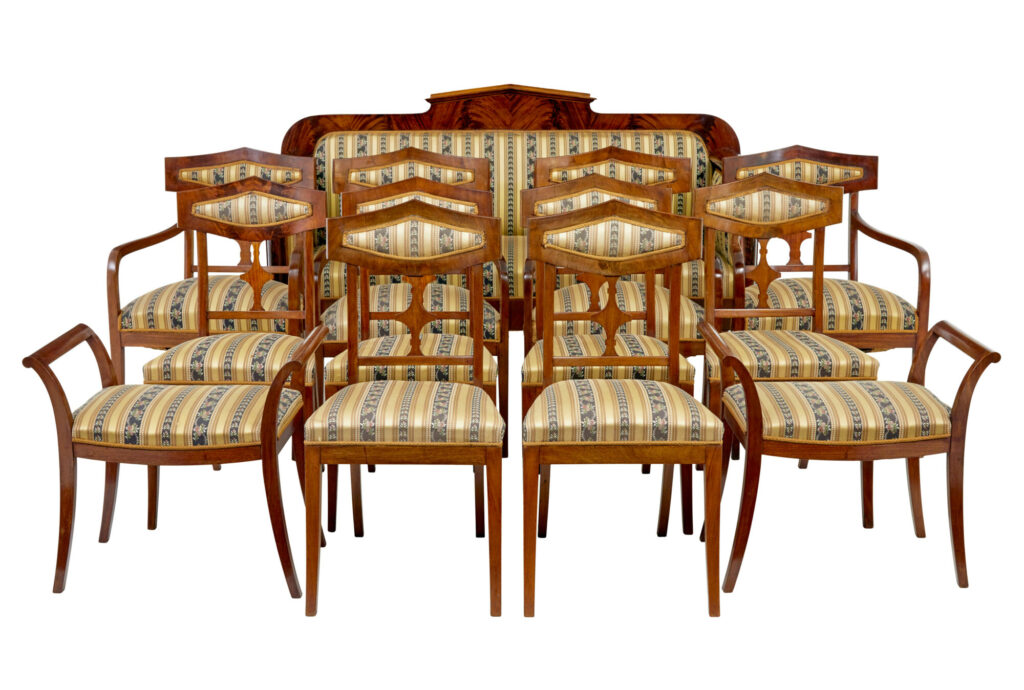 Early 20th Century 13 Piece Mahogany Salon Suite — image 1