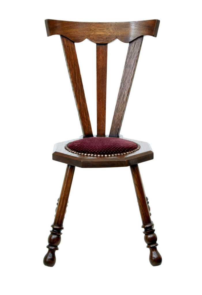 Early 20th Century Oak Arts and Crafts Childs Chair — image 5