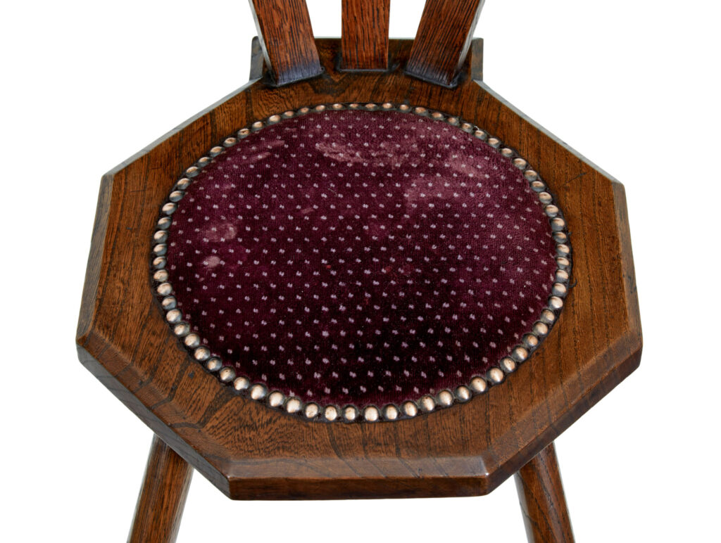 Early 20th Century Oak Arts and Crafts Childs Chair — image 2
