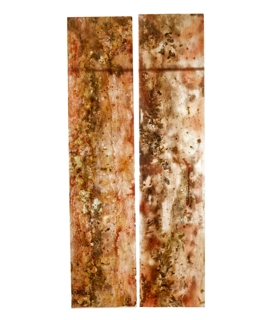 Pair of French 1950’s Abstract Acrylic Panels — image 2