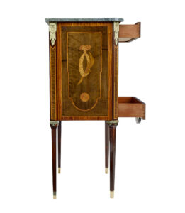 1930’s Kingwood Inlaid Swedish Marble Top Secretaire — thumbnail 2