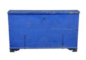 Mid 19th Century Painted Pine Dome Top Trunk — thumbnail 7