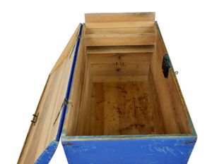 Mid 19th Century Painted Pine Dome Top Trunk — thumbnail 2